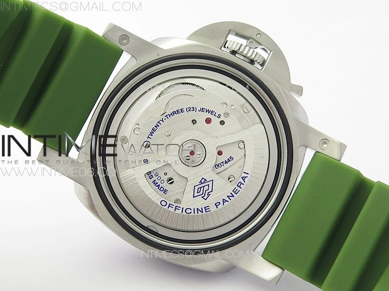 PAM1226 Submersible TTF Best Edition White Dial On Green Rubber Strap P.900 Clone